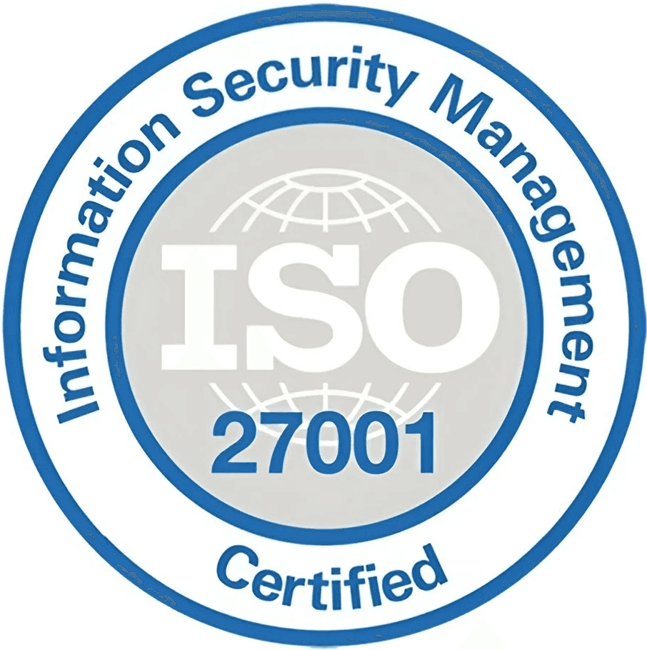ISO 27001 Information Security Management certified